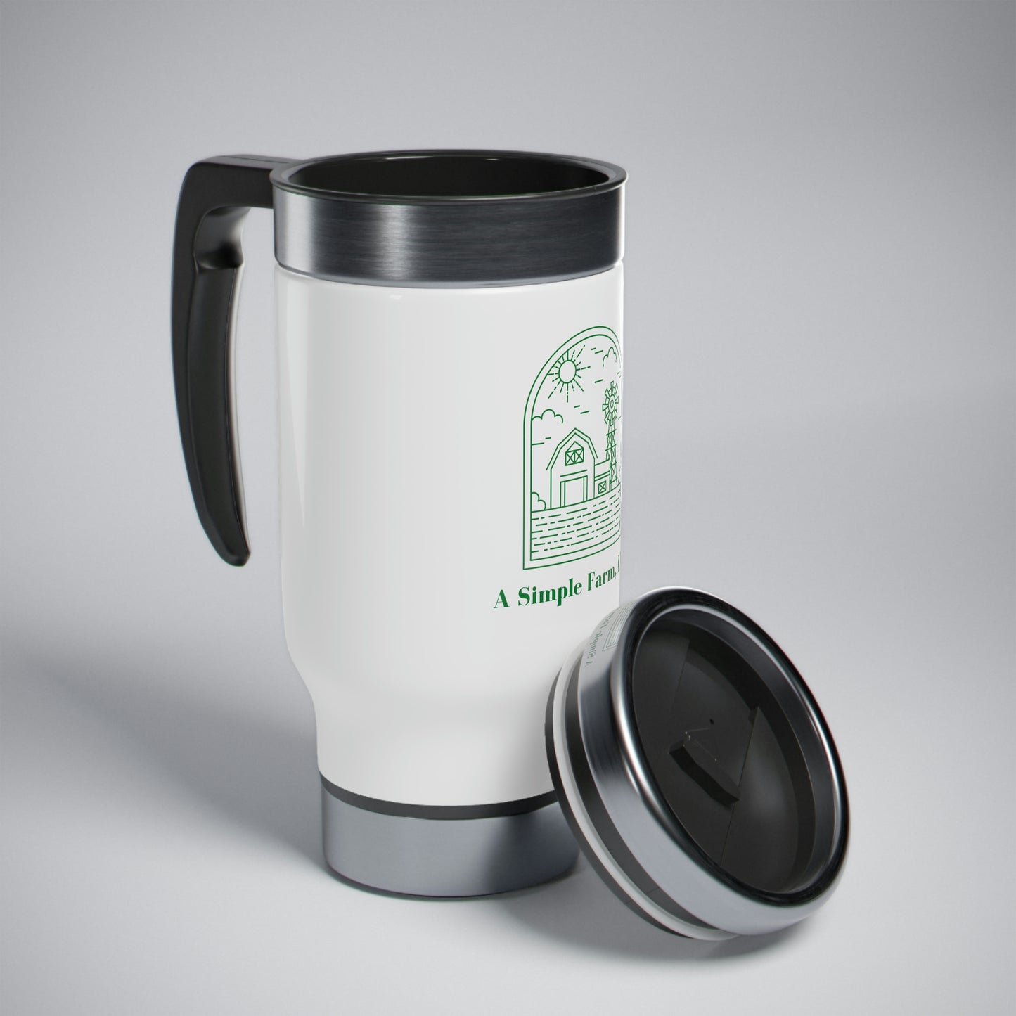 Stainless Steel Travel Mug with Handle, 14oz