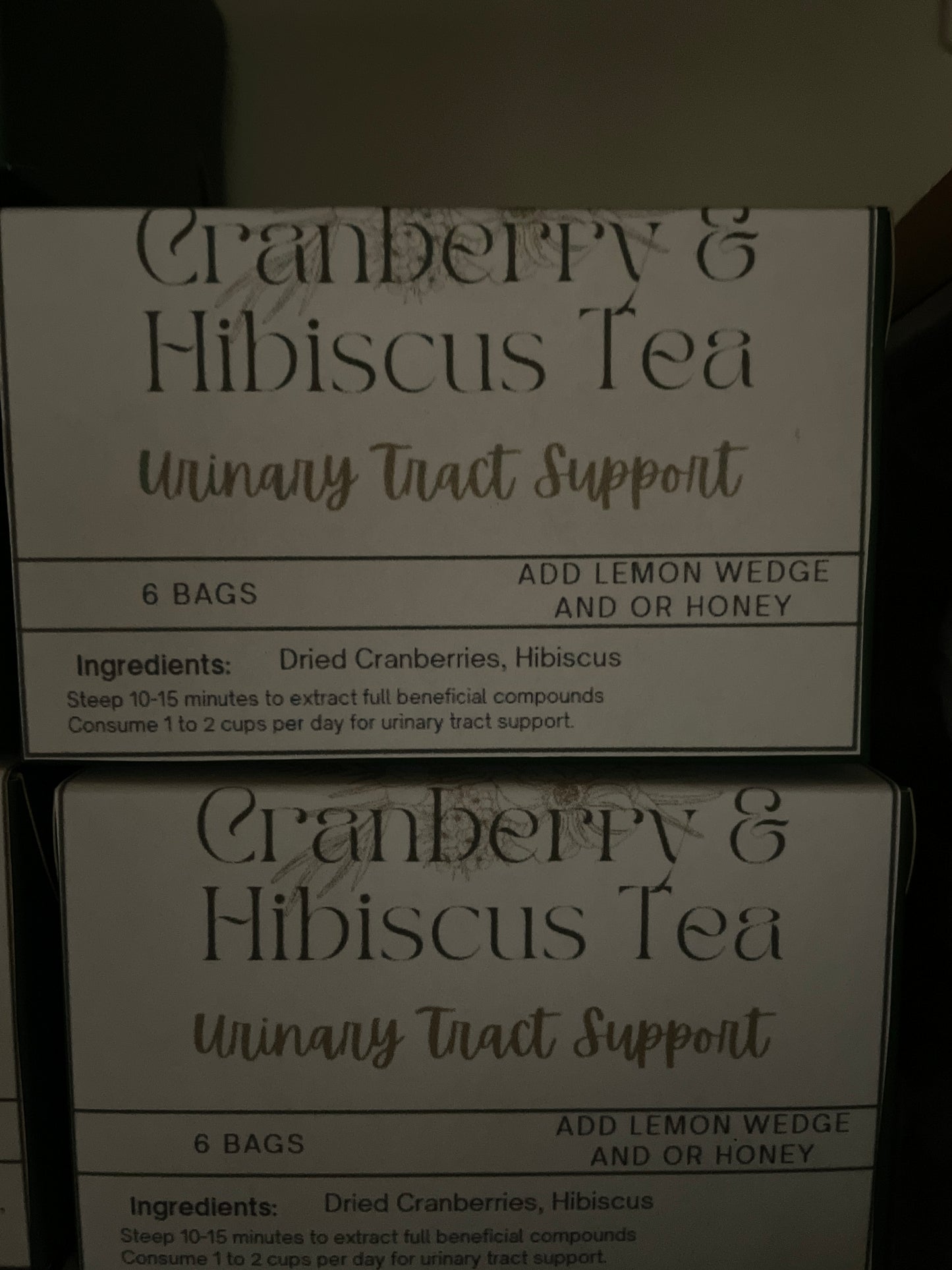 Cranberry & Hibiscus Tea for Urinary Tract support