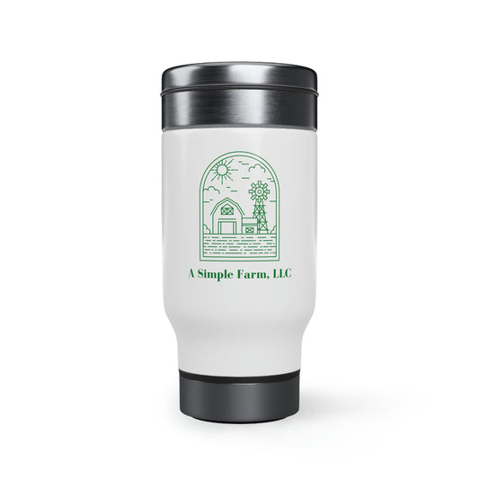 Stainless Steel Travel Mug with Handle, 14oz